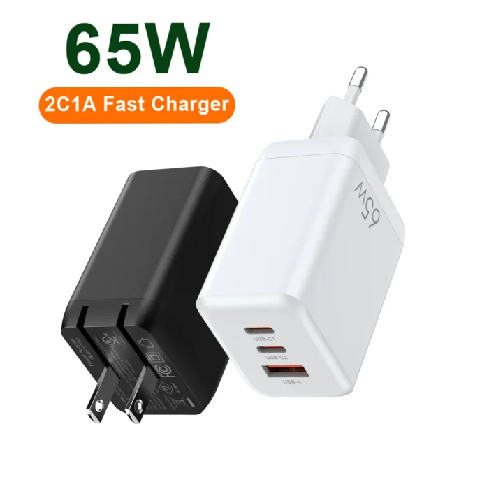 GaN Quick Travel Wall Charger Usb c 65Watt PPS Fast Charge PD 65w Gan Charger for Type-C Laptop iphone ipad Macbook UAV - Imagen 6