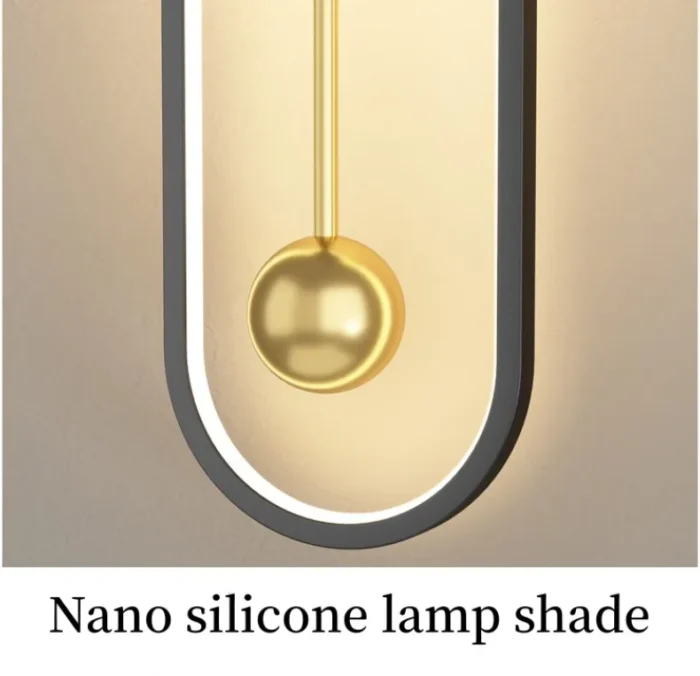 Lámpara de pared LED moderna JYLIGHTING, exquisita lámpara de acrílico dorado para interiores, reloj para sala de estar, dormitorio, loft, elegante lámpara nórdica de 180 - Imagen 3