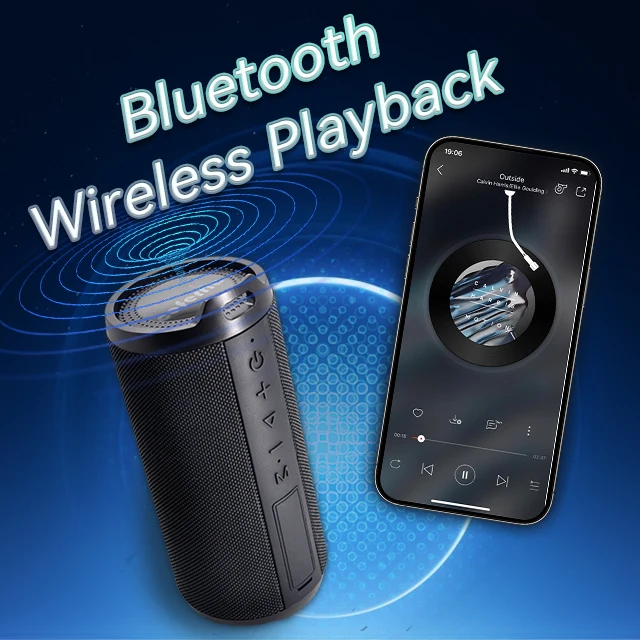 Caferria - Altavoz Bluetooth de tela de nuevo diseño, 10 W, inalámbrico, portátil, para deportes al aire libre - Imagen 2