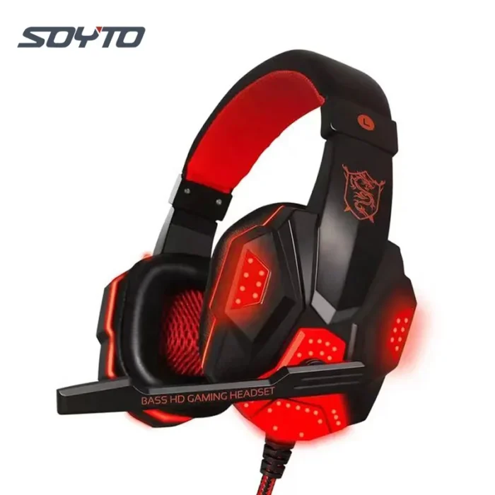 SY830  Wired Stereo Headphone Noise Cancelling Gamer Headset Led Gaming Headphone with Mic for PC Headset Game Ps45 Switch xbox