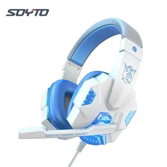 SY830  Wired Stereo Headphone Noise Cancelling Gamer Headset Led Gaming Headphone with Mic for PC Headset Game Ps45 Switch xbox - Imagen 2